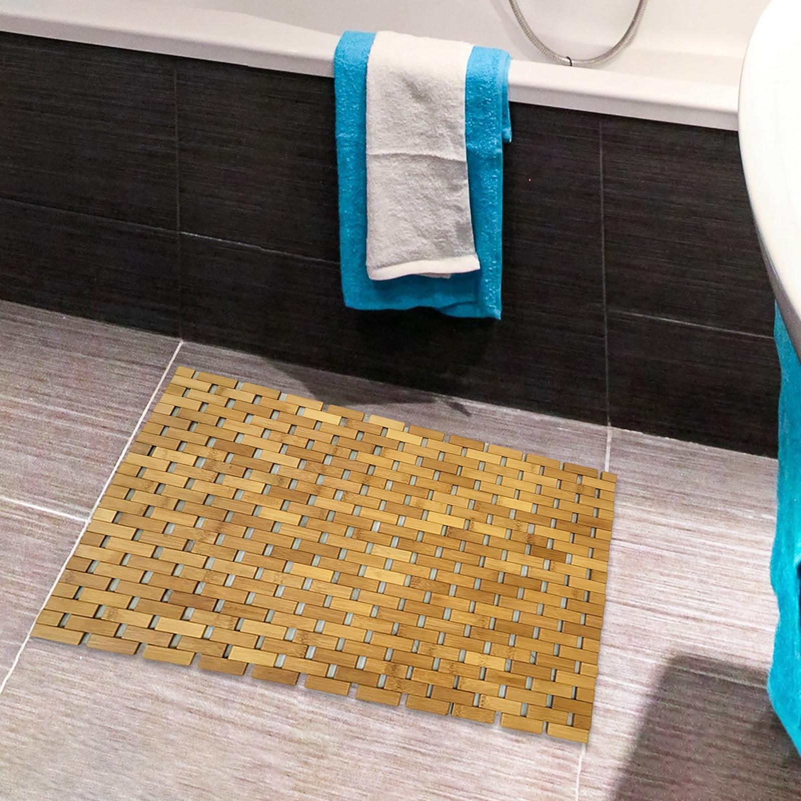 Non Slip Bamboo Wood Bathroom  - огляд і ціна Bamboo Bath Mat