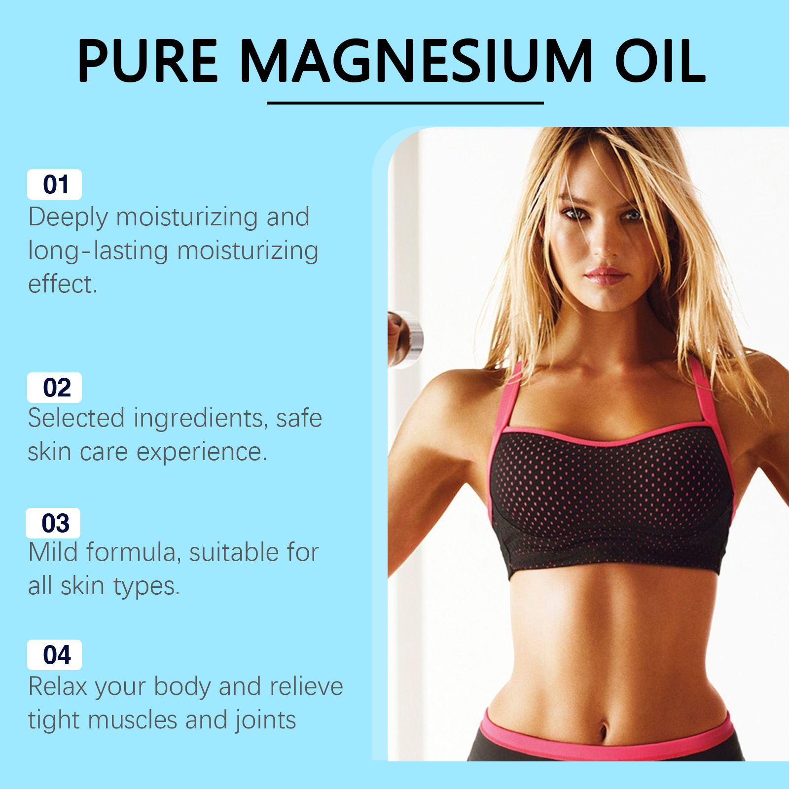 Pure Magnesium Oil Spray Grade - огляд і ціна Bath Salts Magnesium