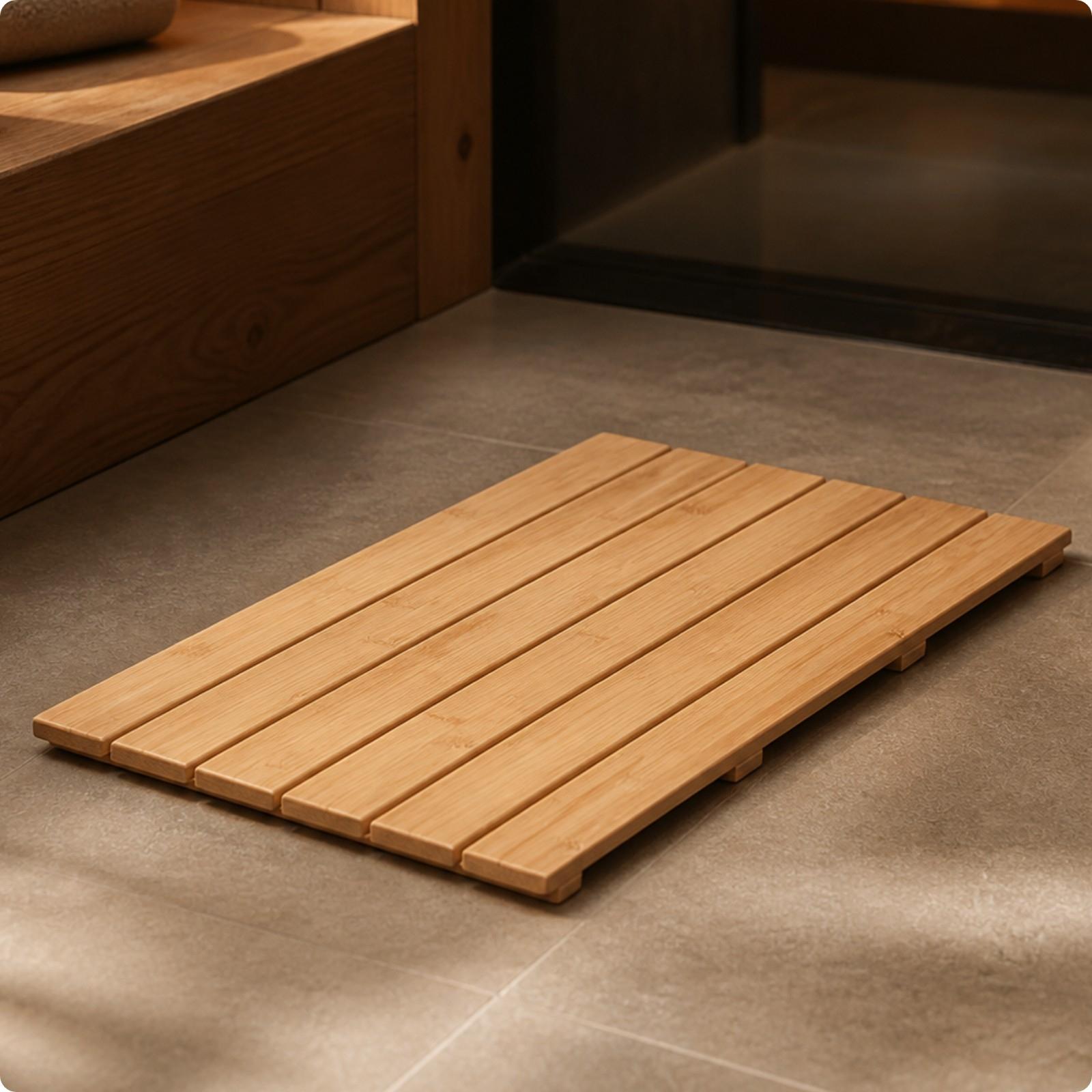 Bamboo Slat Restroom Mat Quick - огляд і ціна Bamboo Bath Mat