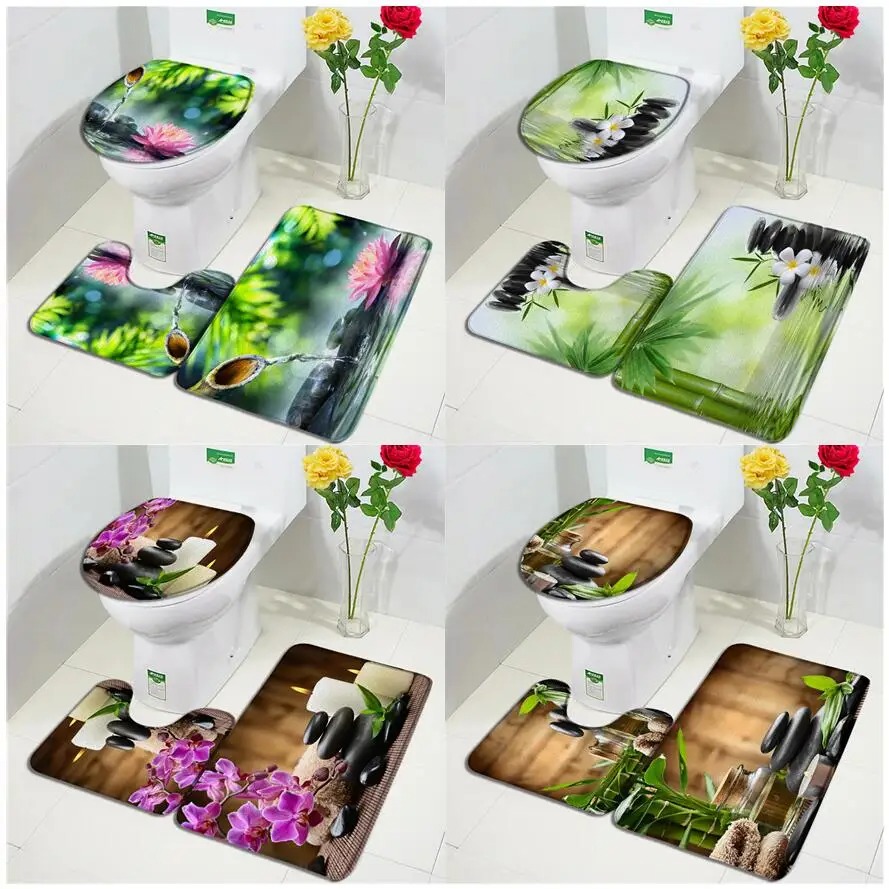 Green Bamboo Zen Bath Mats Set - огляд і ціна Bamboo Bath Mat