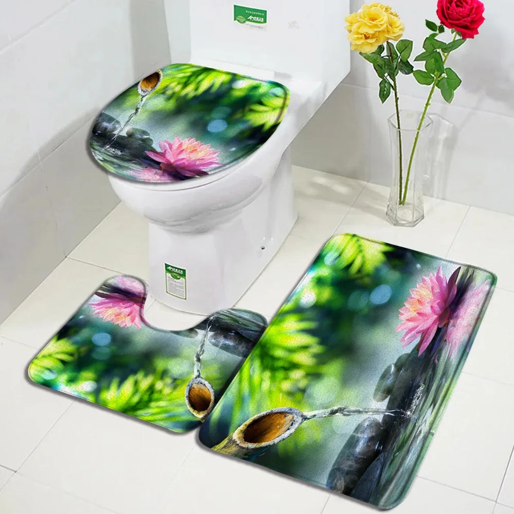 Green Bamboo Zen Bath Mats Set - огляд і ціна Bamboo Bath Mat