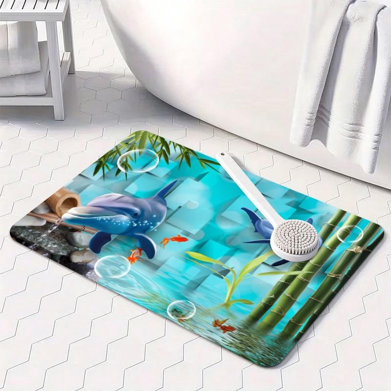 1 Piece Underwater Dolphin Bam - огляд і ціна Bamboo Bath Mat