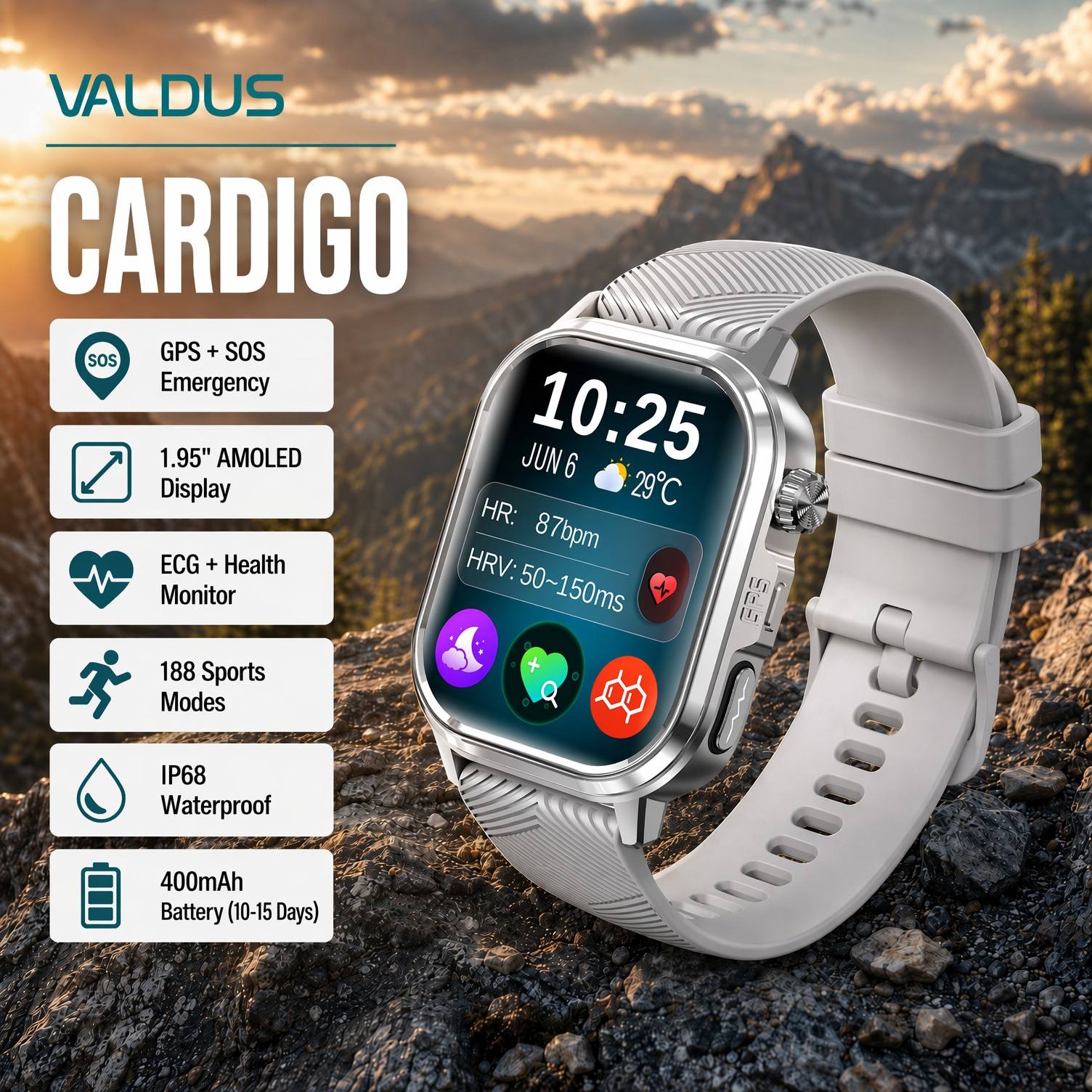 VALDUS CARDIGO Men Women ECG H - огляд і ціна Health & Wellness Unlimited